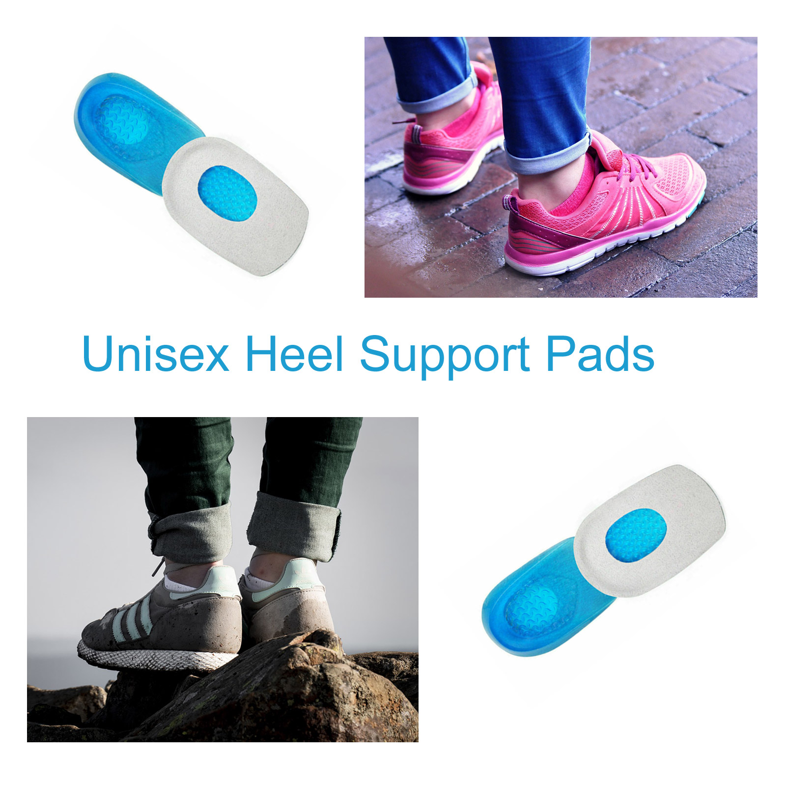 Heel Support Pads Orthotic Cushion Gel 